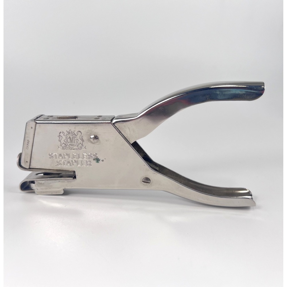 Vintage Japanese CMI Chadwick-Miller Stapleless Stapler Model #77368 EUC